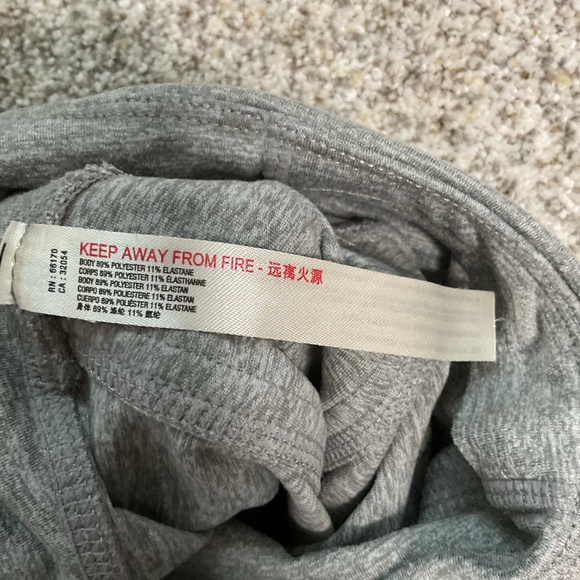 FREE PEOPLE MOVEMENT Cropped Leggings Heather Gray Cutout Activewear Workout S - Picture 8 of 11